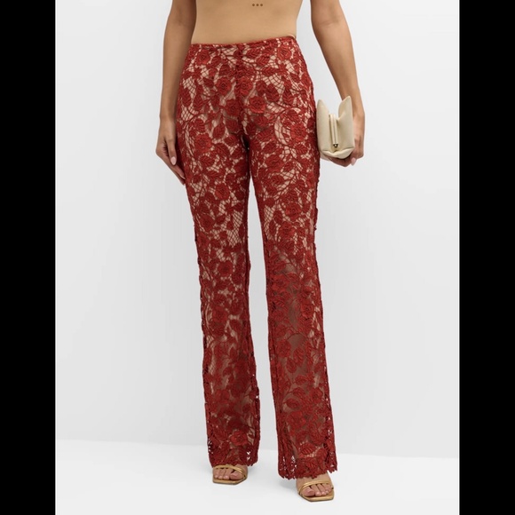 CULT GAIA Kaci Sienna Corded Lace Wide-Leg Pants NWTs Sz 6 - Picture 10 of 11